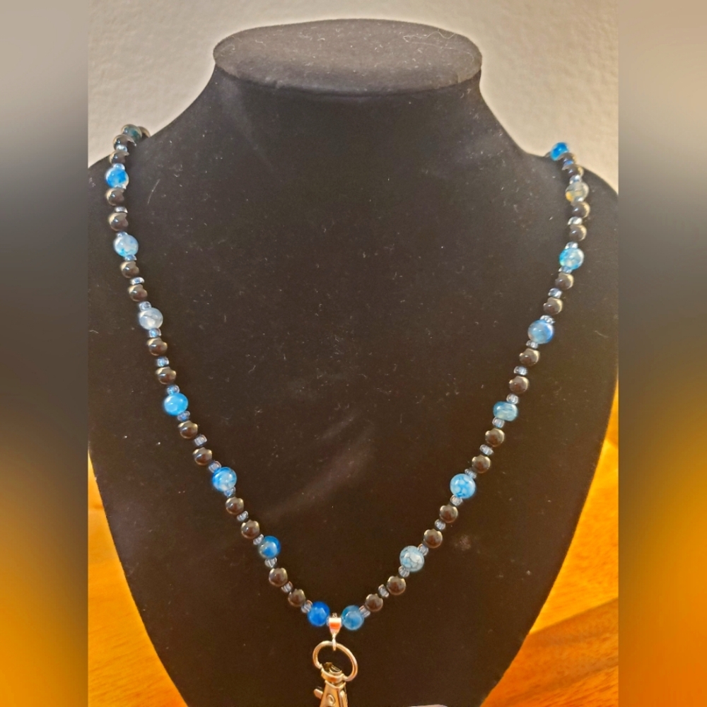 LANYARD/JEWELRY UNIQUE CUSTOM MADE OF SEMI PRECIOUS STONE